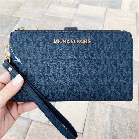 michael kors blue jet set wallet